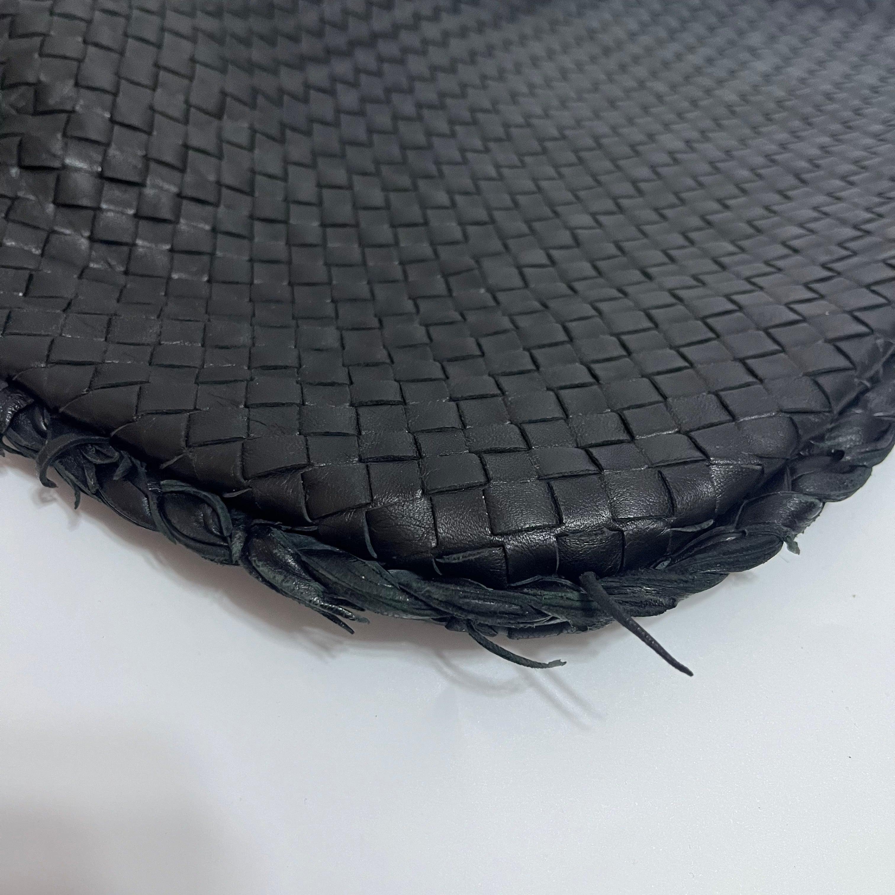 Bottega Veneta Bolso Hobo Intrecciato Piel Negro Mediano 47cm en venta 8