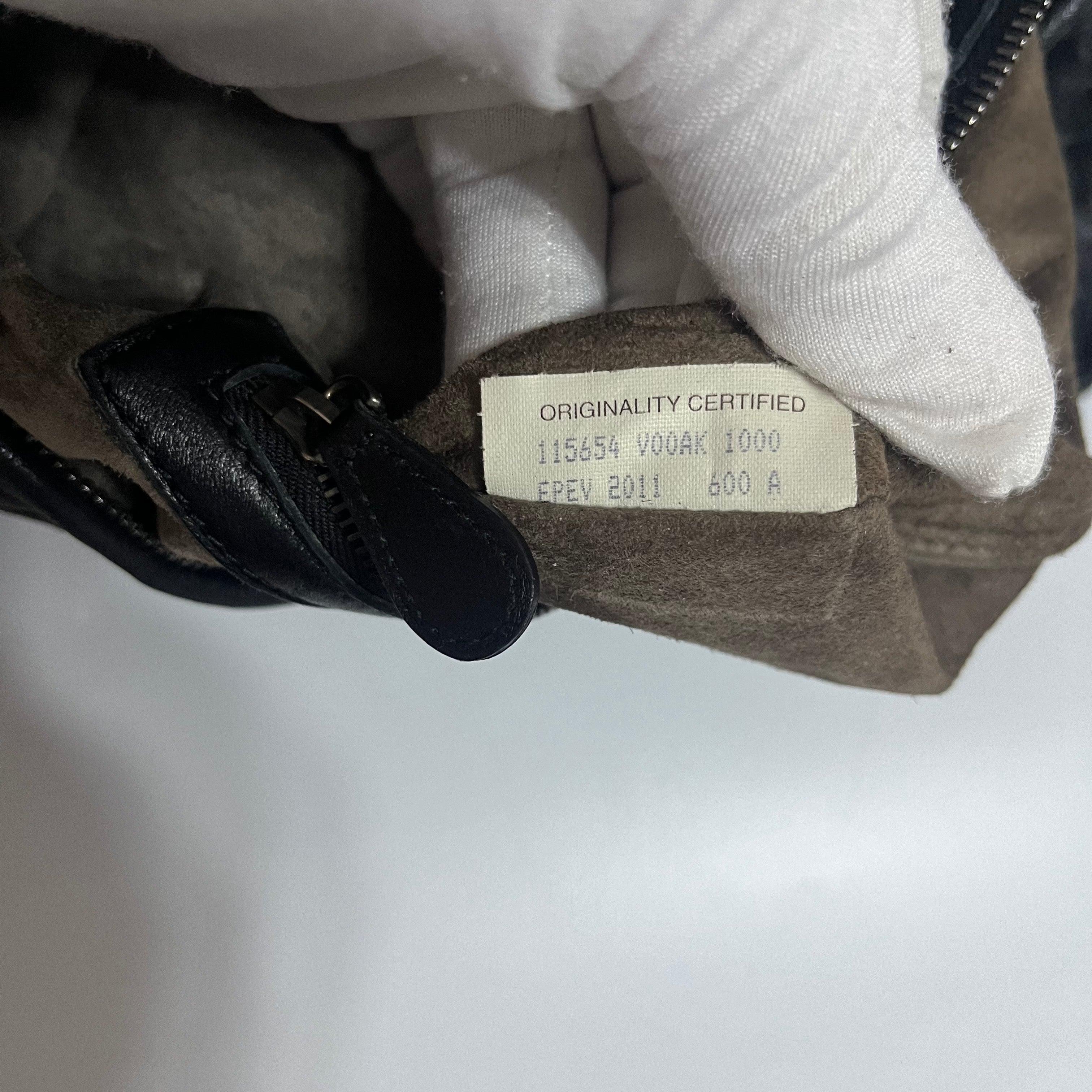 Bottega Veneta Bolso Hobo Intrecciato Piel Negro Mediano 47cm en venta 9