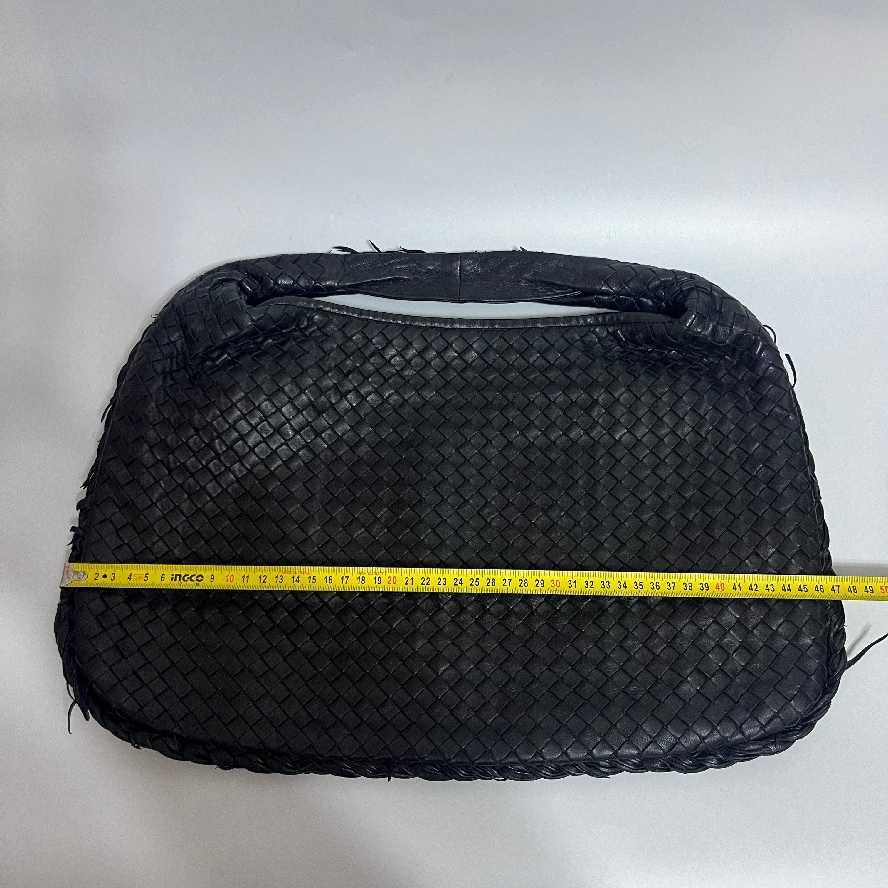 Bottega Veneta Bolso Hobo Intrecciato Piel Negro Mediano 47cm en venta 10