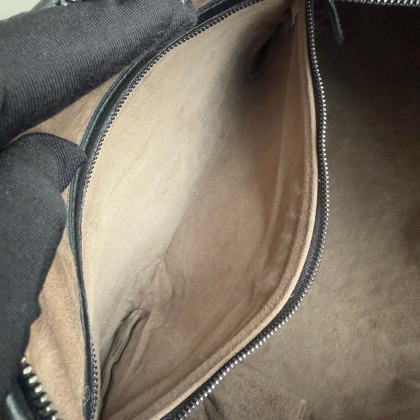 Bottega Veneta Intrecciato Hobo Bag Medium Black Leather 47cm 13