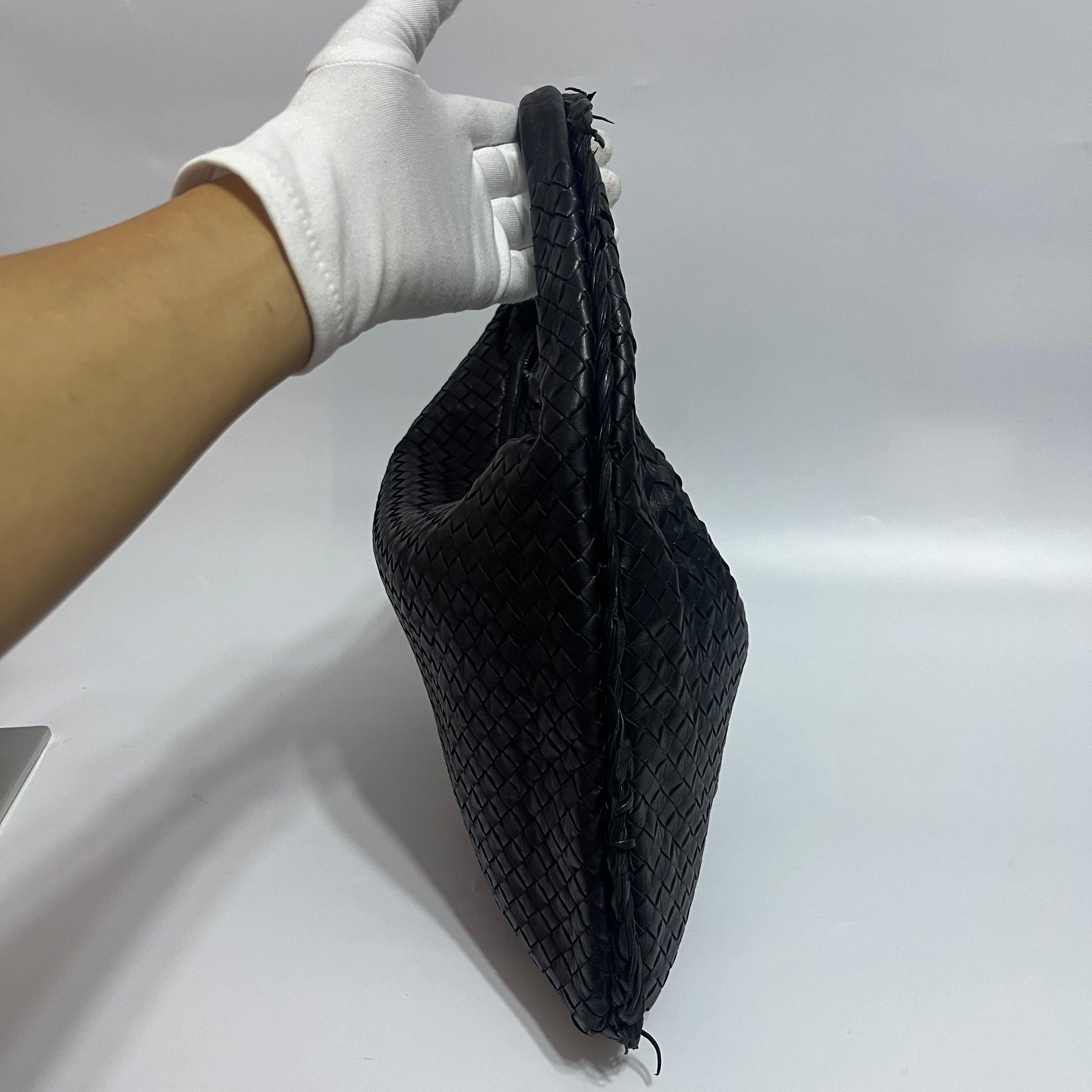 De las mujeres Bottega Veneta Bolso Hobo Intrecciato Piel Negro Mediano 47cm en venta
