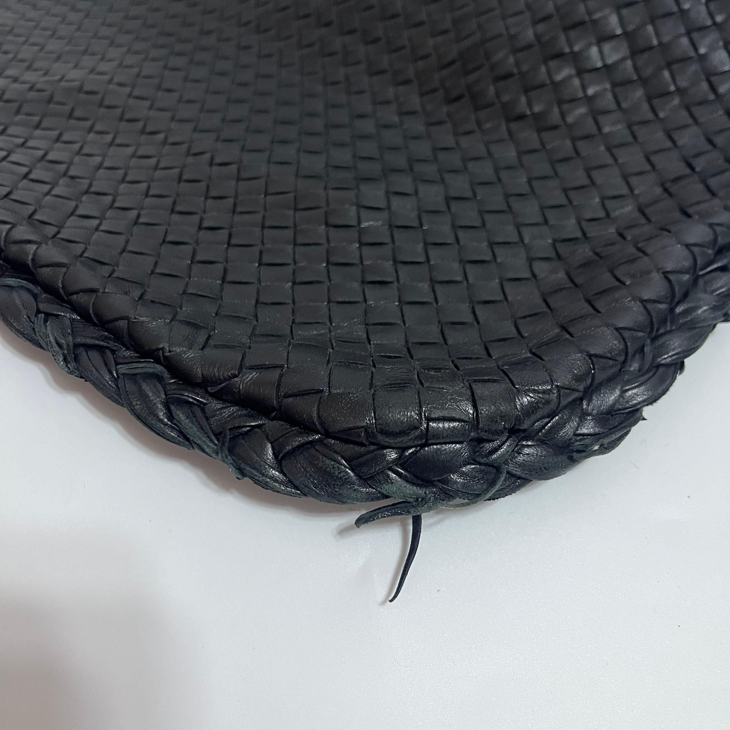 Bottega Veneta Bolso Hobo Intrecciato Piel Negro Mediano 47cm en venta 2