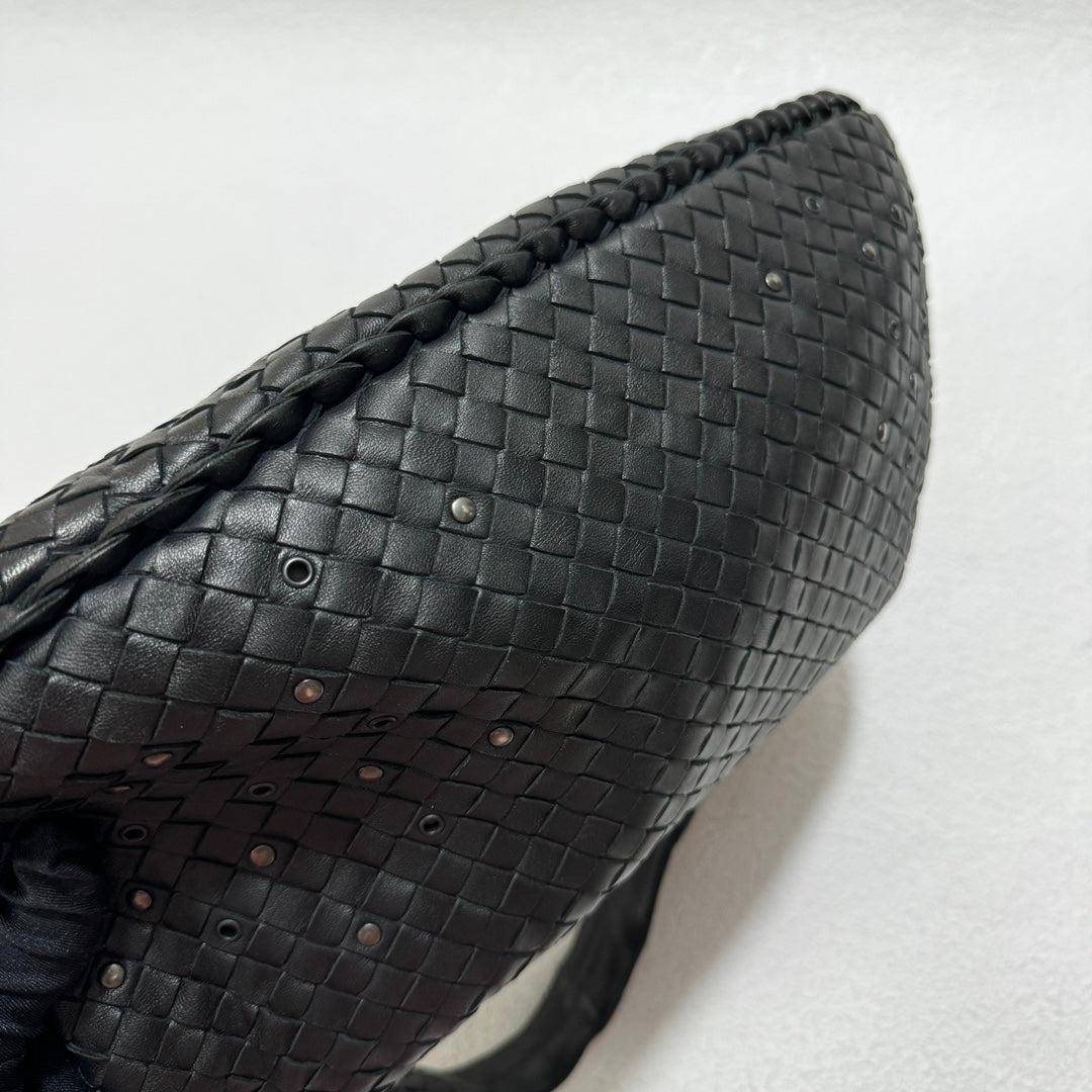 Bottega Veneta Intrecciato Hobo Bag Medium Black leather with Metal Studs 40cm 3