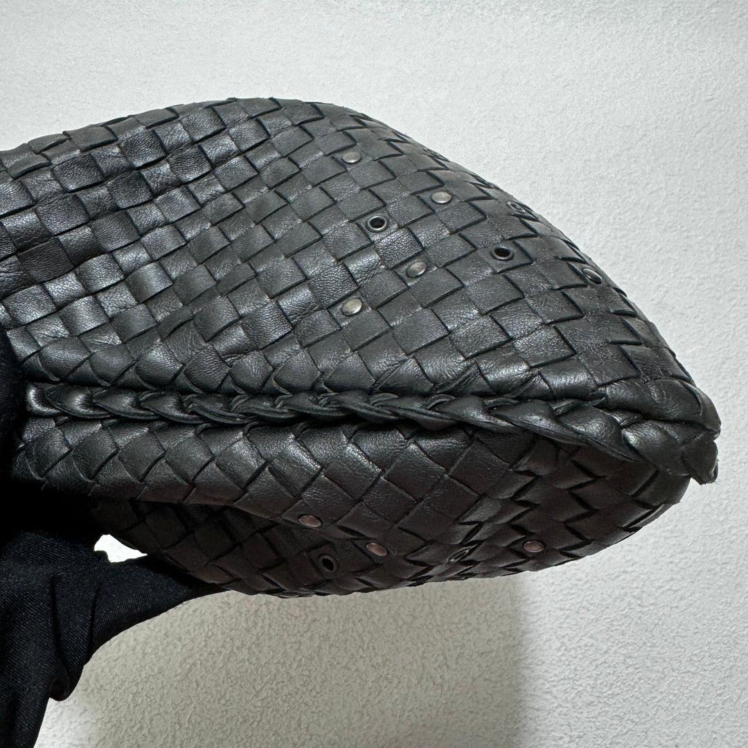 Bottega Veneta Intrecciato Hobo Bag Medium Black leather with Metal Studs 40cm 4