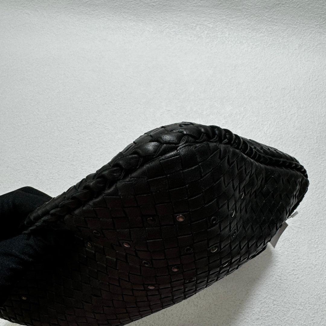 Bottega Veneta Intrecciato Hobo Bag Medium Black leather with Metal Studs 40cm 5