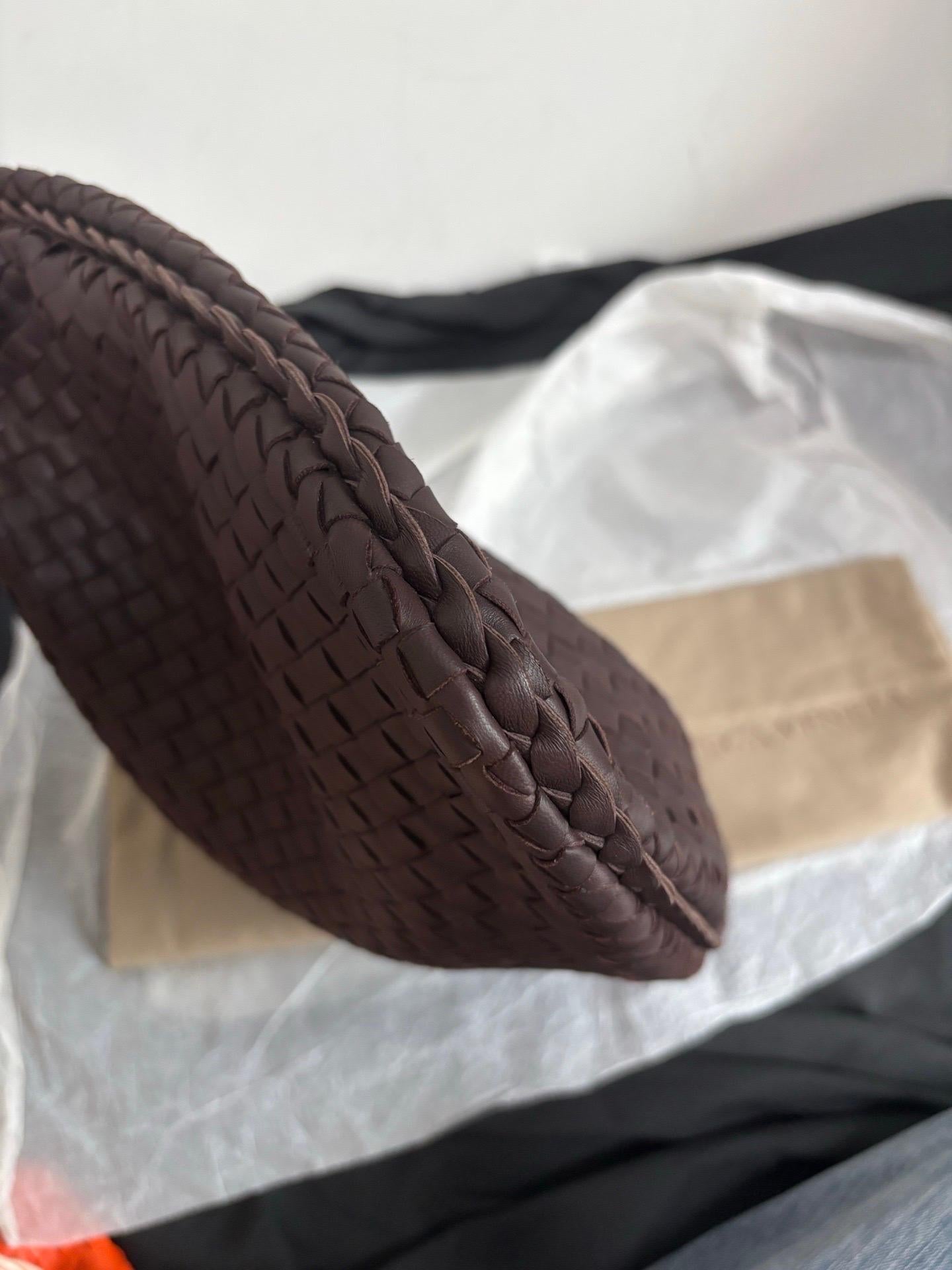 Bottega Veneta Intrecciato Hobo Bag Medium Brown Lambskin leather 40cm 6