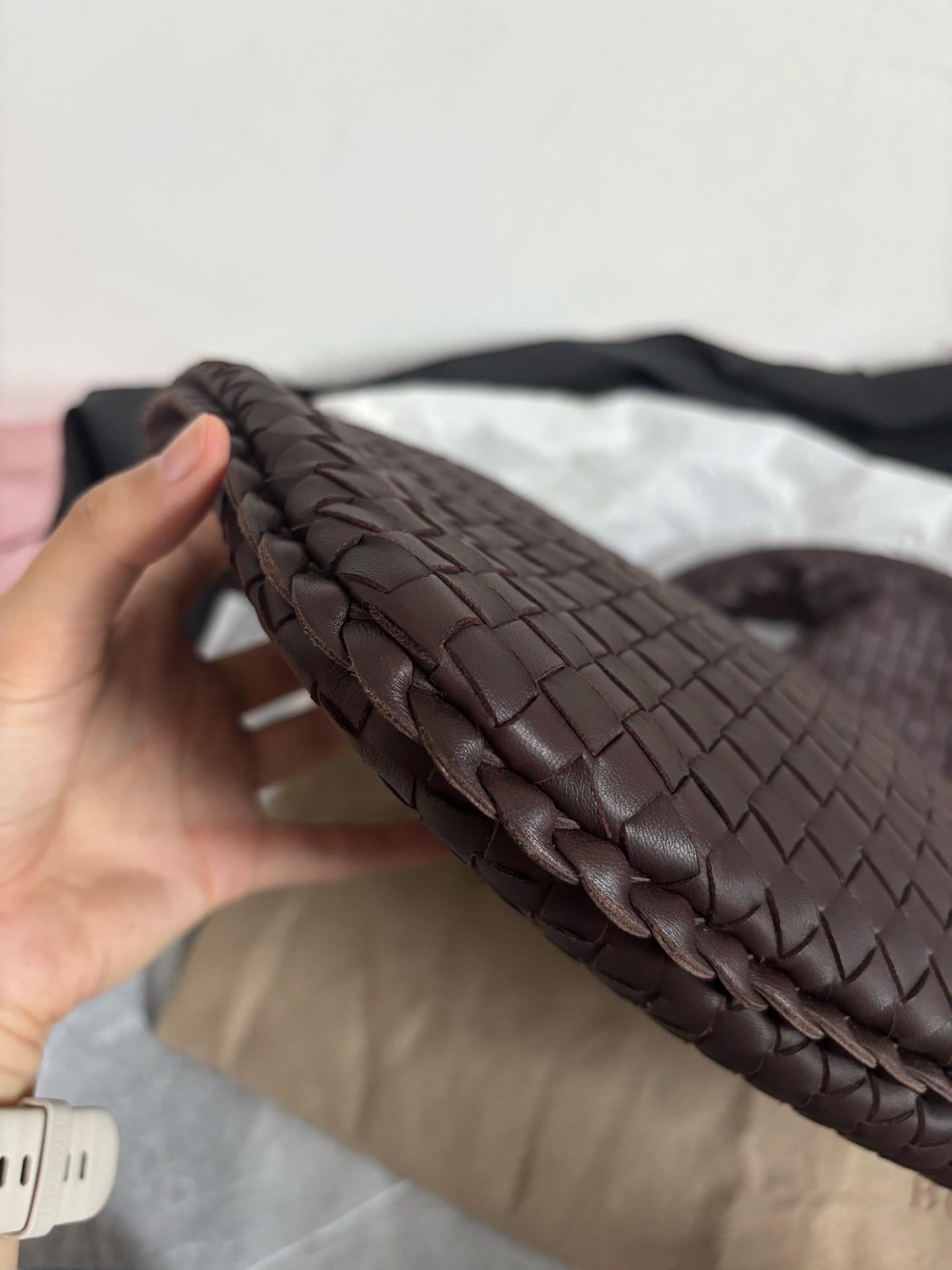 Bottega Veneta Intrecciato Hobo Bag Medium Brown Lambskin leather 40cm 10