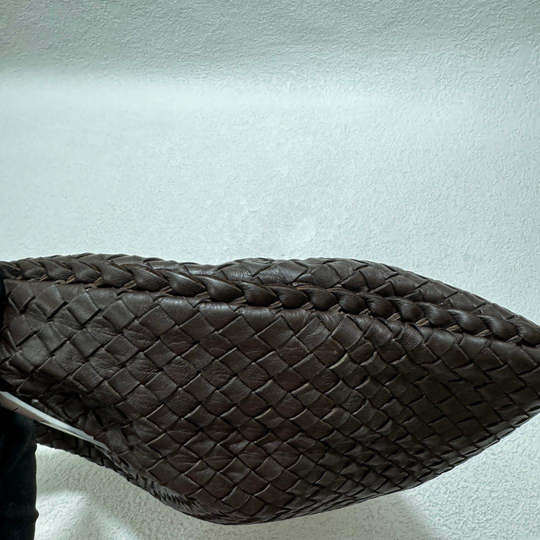Women's Bottega Veneta Intrecciato Hobo Bag Medium Brown Lambskin leather 40cm