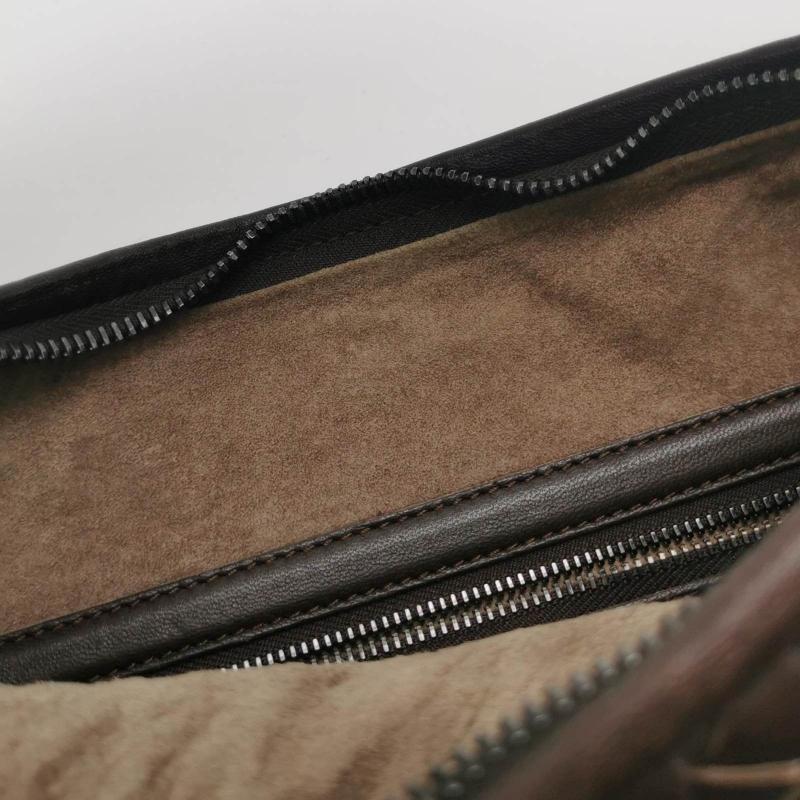Bottega Veneta Intrecciato Hobo Bag Medium Chocolate Brown Lambskin leather 40cm 8