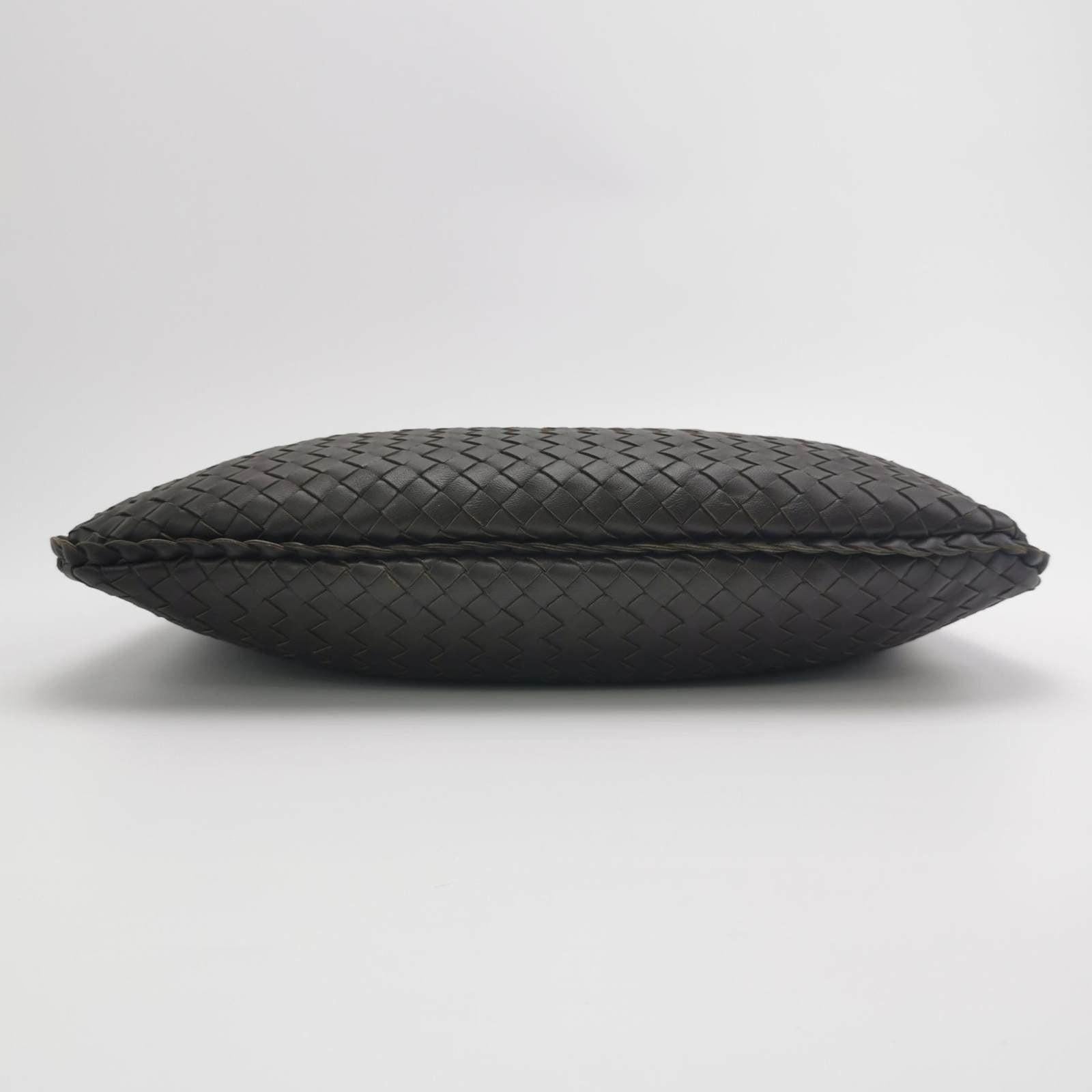  Bottega Veneta Intrecciato Hobo Bag Medium Chocolate Brown Lambskin leather 40cm Pour femmes 