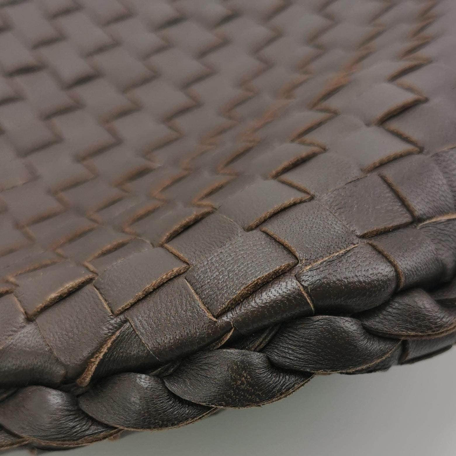 Bottega Veneta Intrecciato Hobo Bag Medium Chocolate Brown Lambskin leather 40cm 4