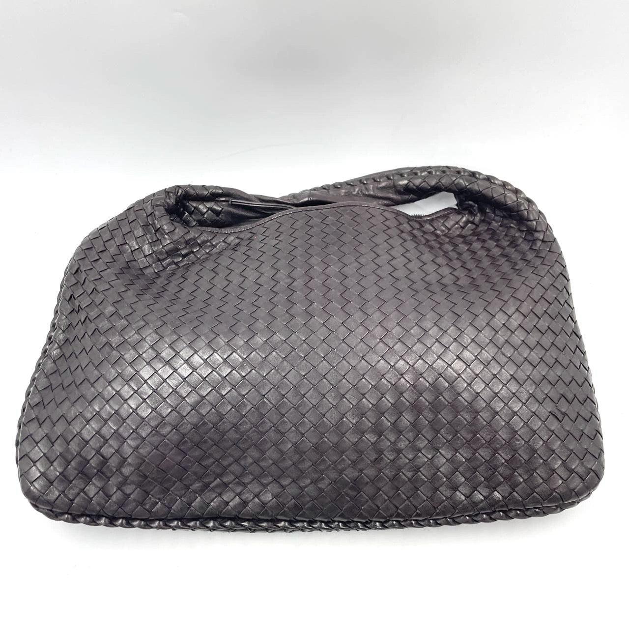 Bottega Veneta Intrecciato Hobo Bag Medium Dark Chocolate Brown Lambskin leather 3