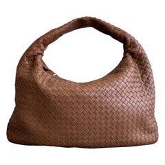 Bottega Veneta Intrecciato Hobo Tasche Medium Milchschokolade Braun Leder 47cm