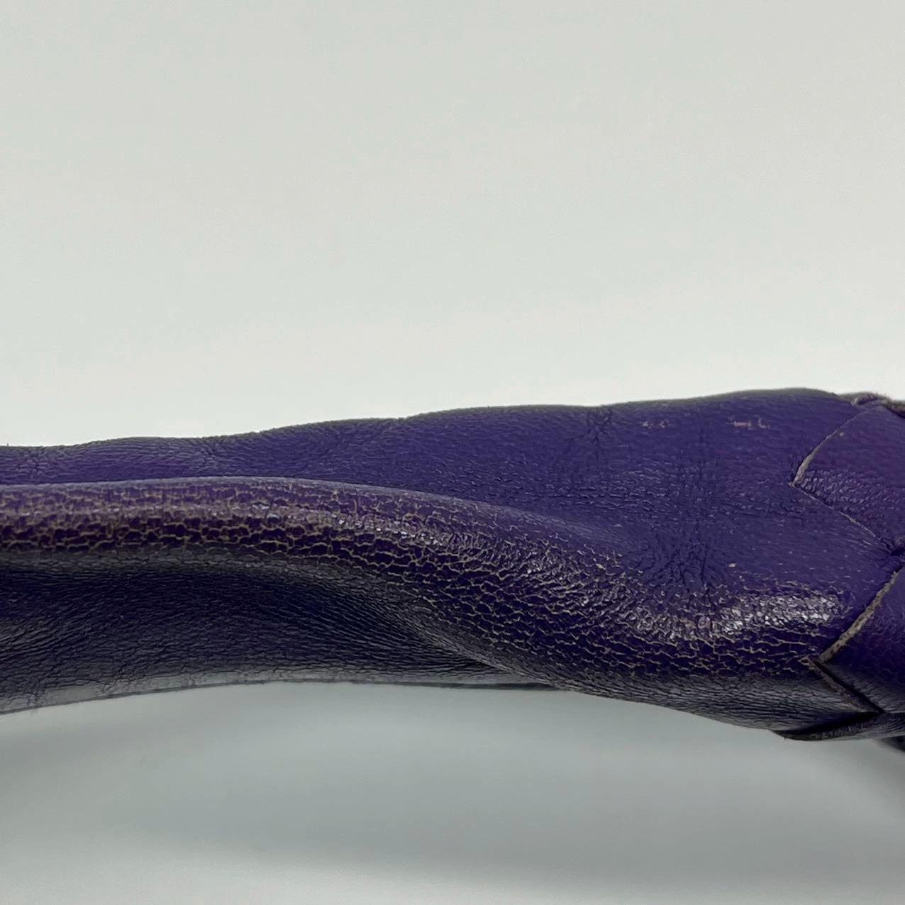 Bottega Veneta Intrecciato Hobo Bag Medium Purple Lambskin leather For Sale 11
