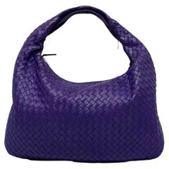 Bottega Veneta Intrecciato Hobo Bag Medium Purple Lambskin leather