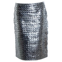 Bottega Veneta, Intrecciato laminated leather skirt