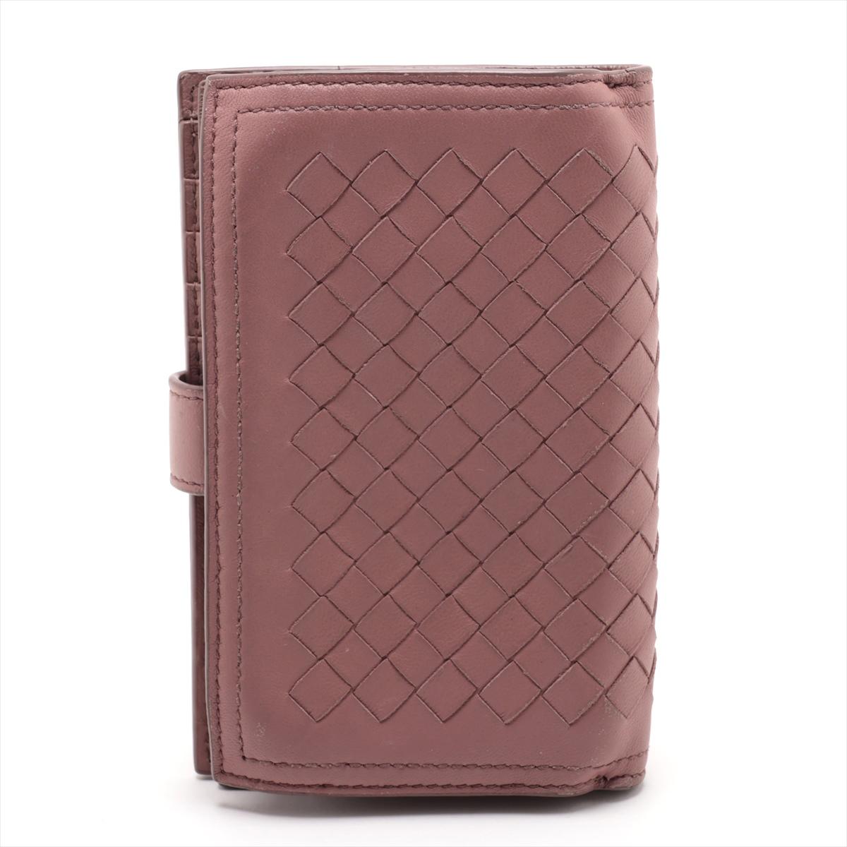 Brown Bottega Veneta Intrecciato Leather Bi fold Medium Wallet