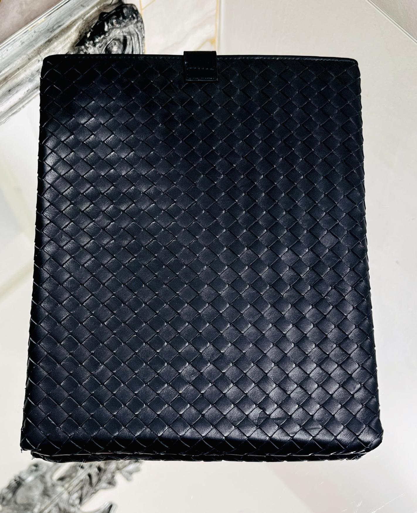 Black Bottega Veneta Intrecciato Leather iPad Case