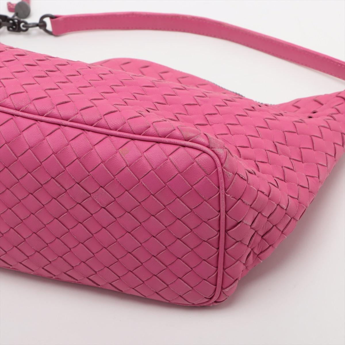 Women's Bottega Veneta Intrecciato Leather Shoulder Bag Pink