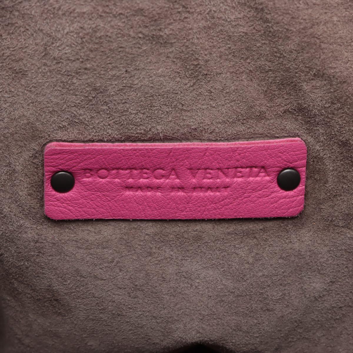 Bottega Veneta Intrecciato Leather Shoulder Bag Pink 5