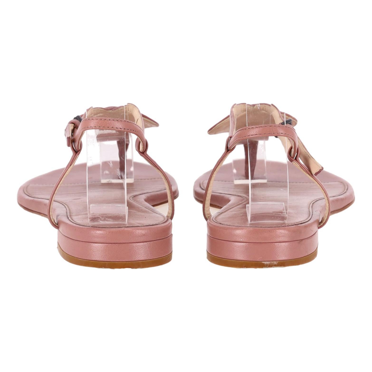 Sandalias de tiras de piel Bottega Veneta Intrecciato Marrón en venta