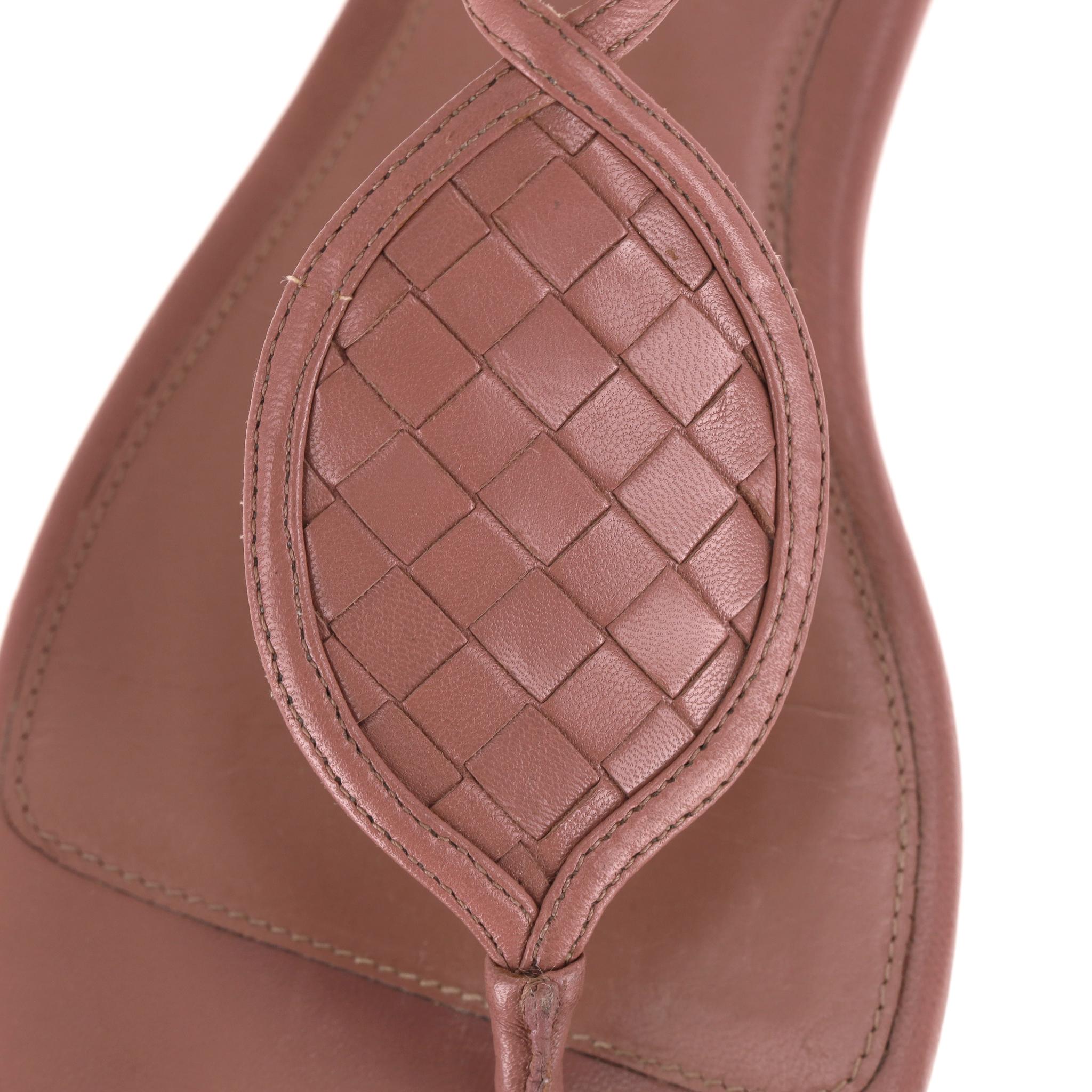 Sandalias de tiras de piel Bottega Veneta Intrecciato en venta 2