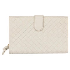 Bottega Veneta Intrecciato Leather Wallet in Ivory