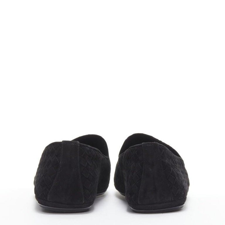 -CHRISTIAN LOUBOUTIN Black Dandelion Strass Suede Logo Loafer BOTTEGA VENETA Intrecciato Luxe suede black woven dress  main image 4