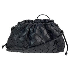 Bottega Veneta Intrecciato Mini Pouch Black Leather Crossbody Clutch Bag