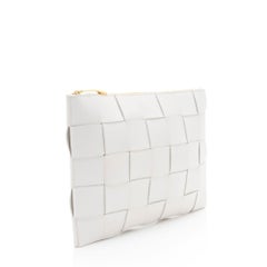 Bottega Veneta Intrecciato Nappa Cassette Medium Flat Zip Pouch