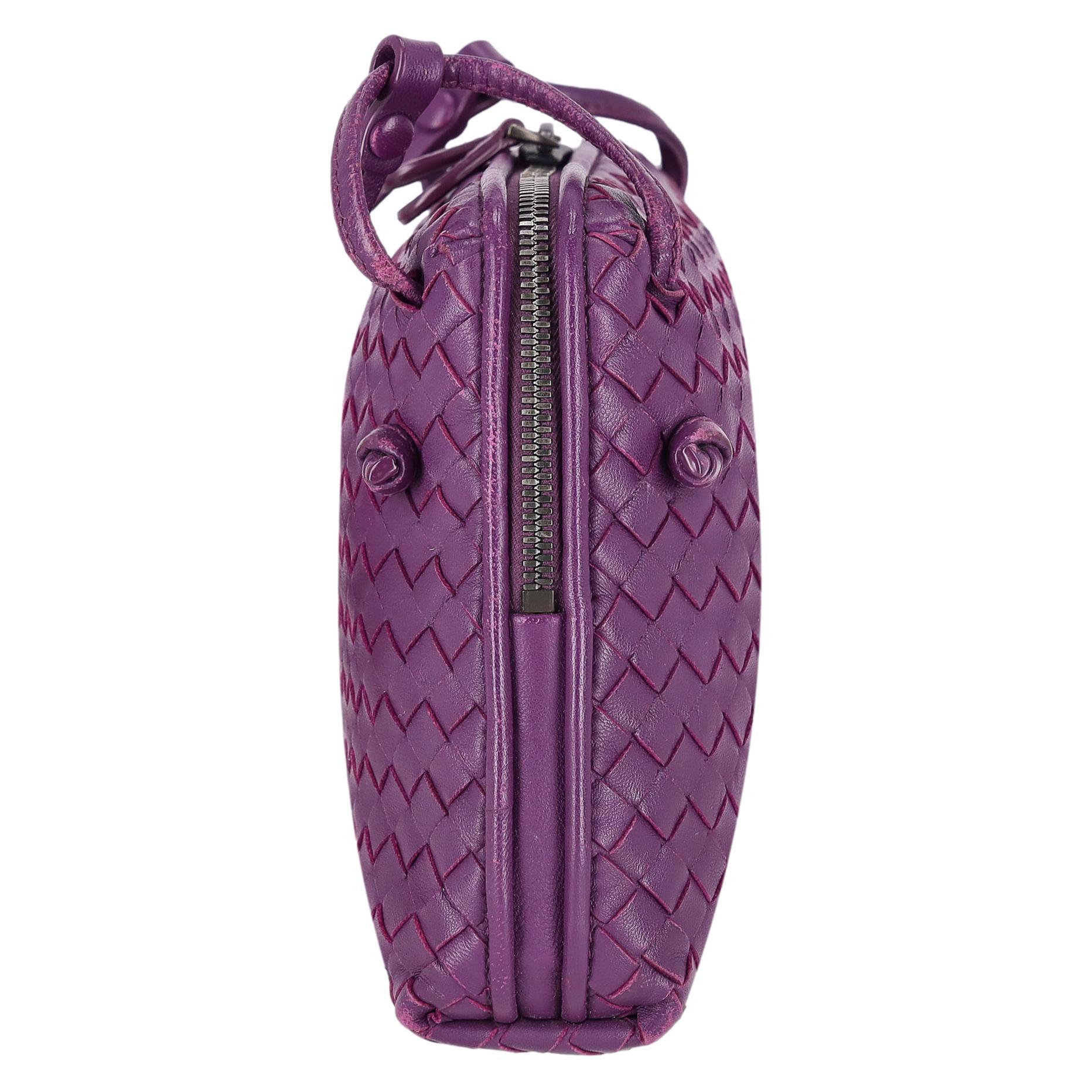 Grigio Bottega Veneta Borsa a tracolla Nodini in pelle Nappa Intrecciato in vendita