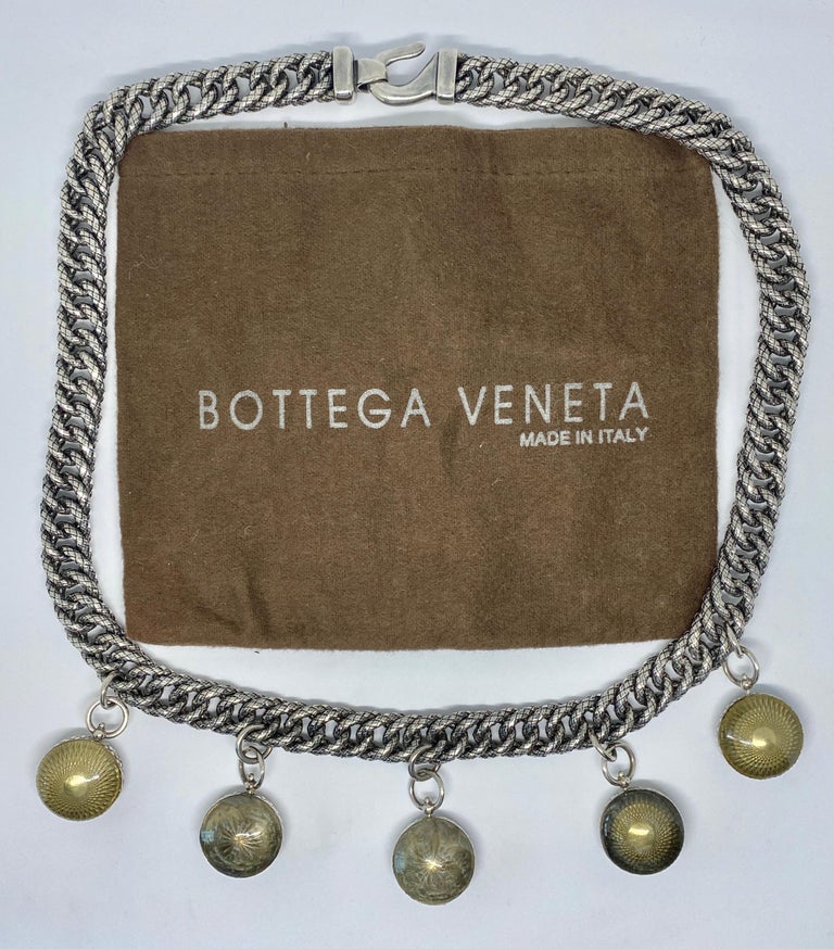 Bottega Veneta - Intrecciato Leather and Oxidised Silver-Tone