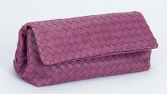 Bottega Veneta Intrecciato Purple Clutch Bag