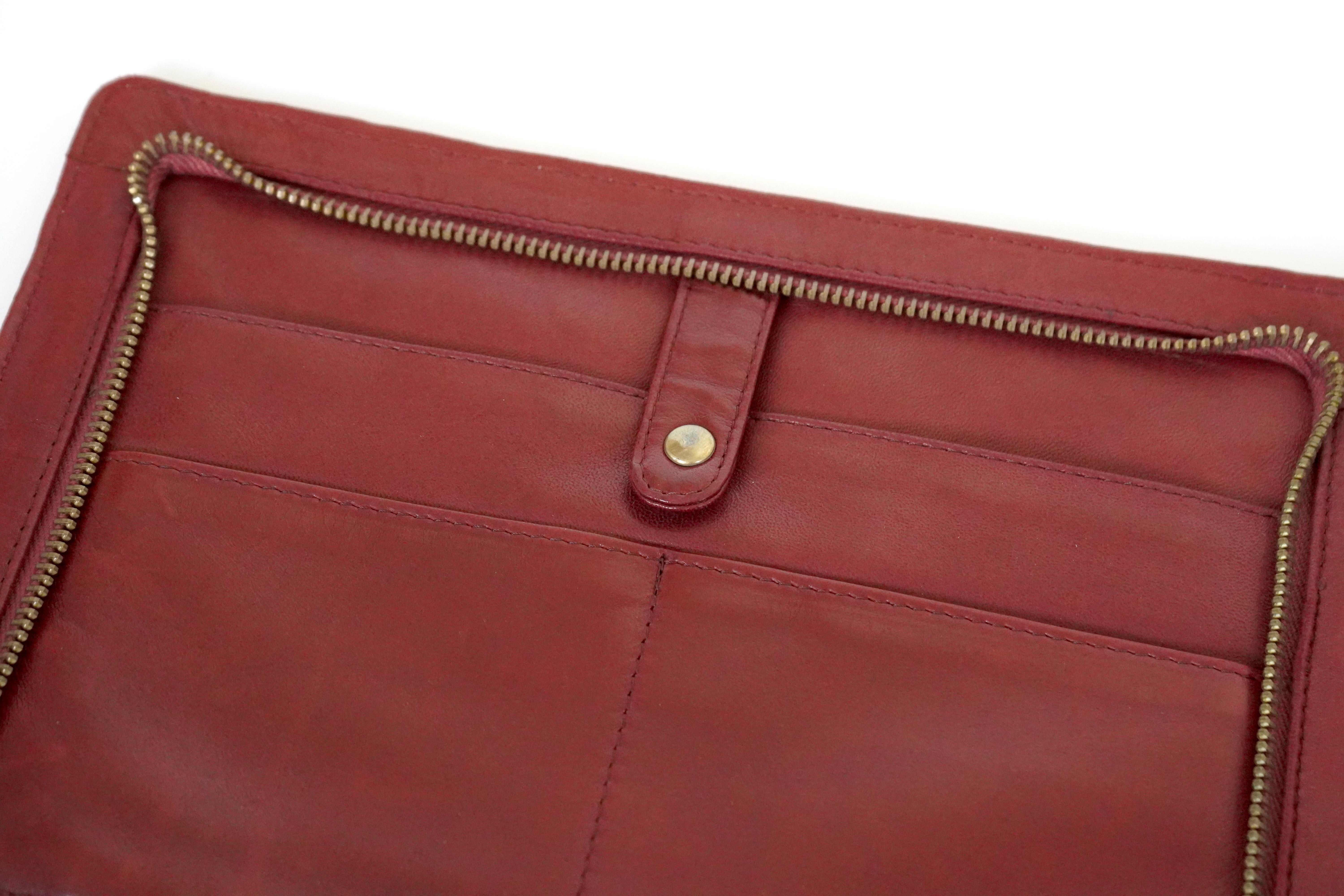 Women's Bottega Veneta Intrecciato Red Clutch Bag For Sale