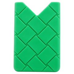 Tarjetero Bottega Veneta Intrecciato Silicona Verde