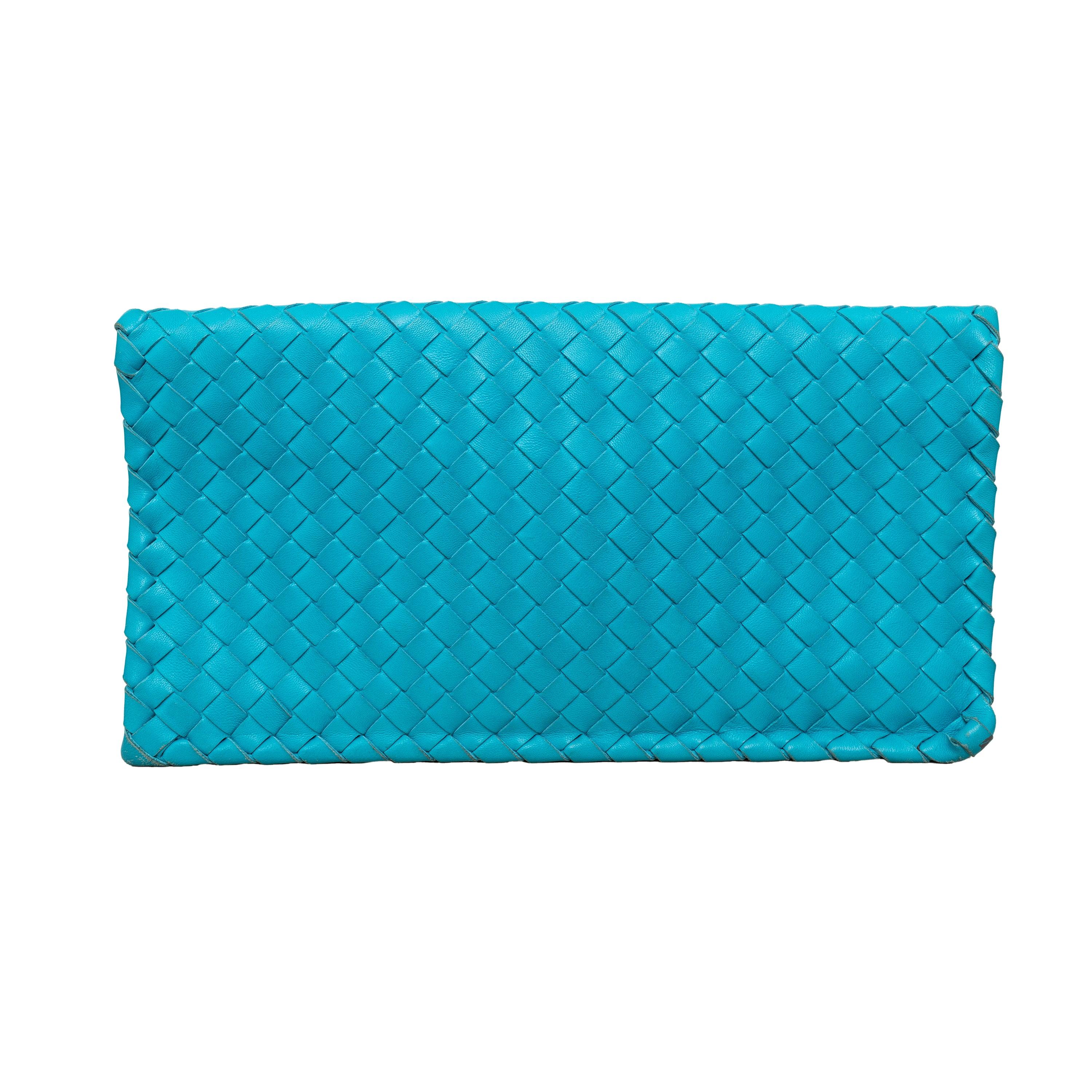 Bottega Veneta Intrecciato Pochette à fermoir tournant - Années 10 Bon état - En vente à Milano, IT