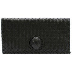 Bottega Veneta Intrecciato Turn Lock Clutch