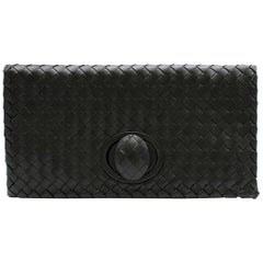 Bottega Veneta Intrecciato Turn Lock Clutch