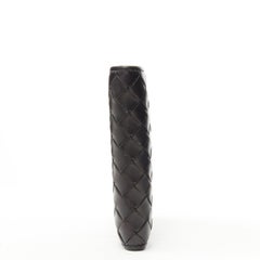 BOTTEGA VENETA Intrecciato weave black 8-card bifold wallet