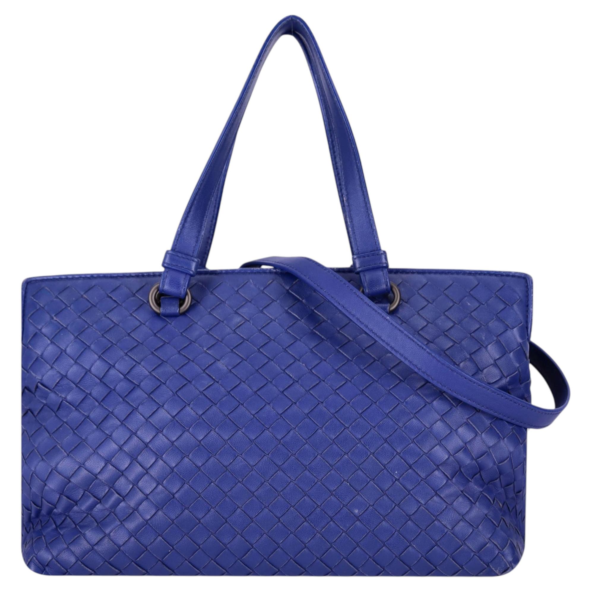 Bottega Veneta Intrecciato Weave Nappa Leather Double Zip Tote Bag For Sale