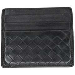 Bottega Veneta Intrecciato Woven Lambskin Double Sided Card Holder