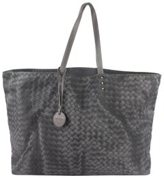 Bottega Veneta Intrecciolusion 12mz0911 Grey Nylon Tote