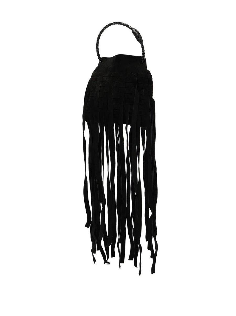 Bottega Veneta Intreciatto Fringed Mini Bag In Excellent Condition For Sale In London, GB