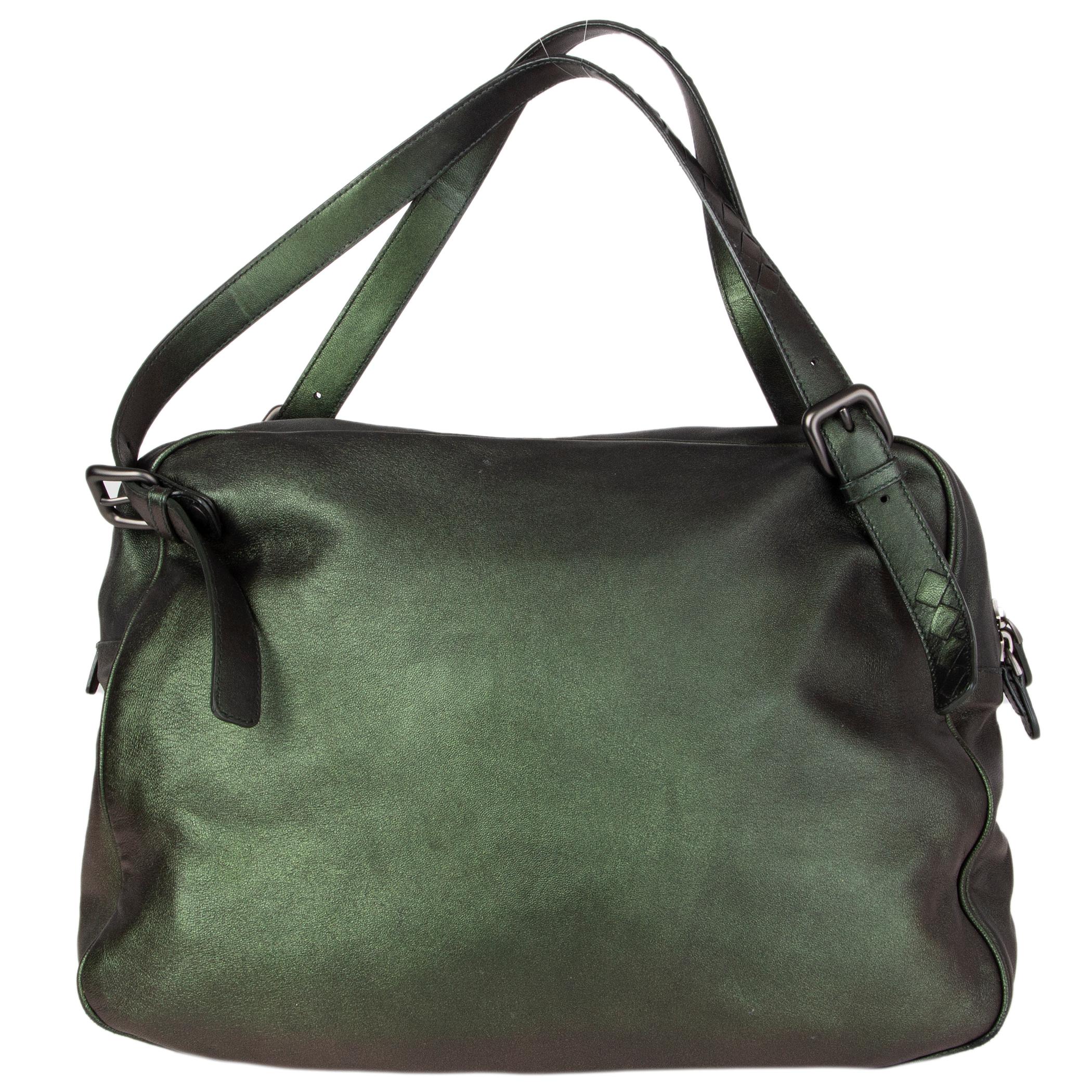 bottega veneta green iridiscent bag