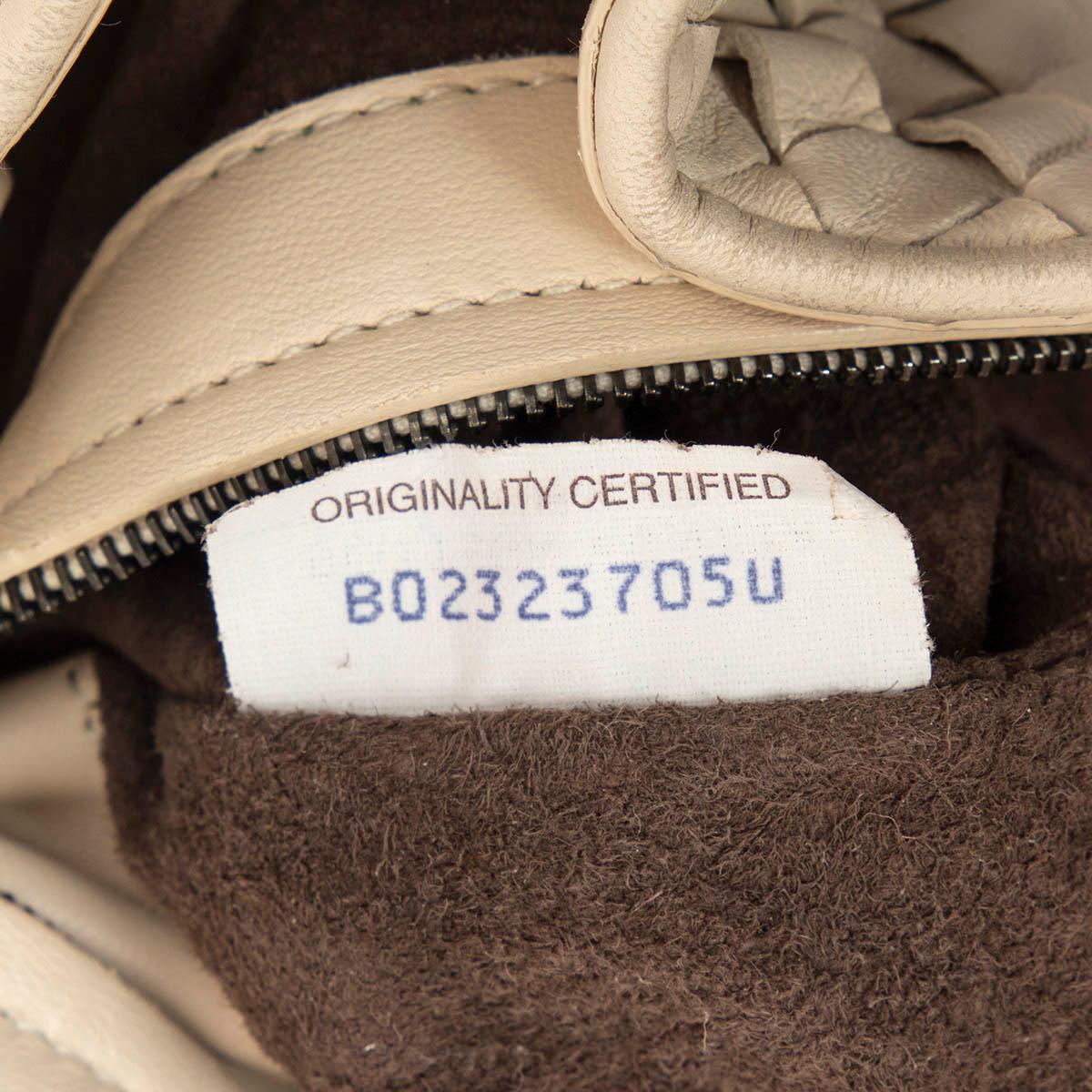 BOTTEGA VENETA ivory leather INTRECCIATO PARACHUTE HOBO Shoulder Bag 6