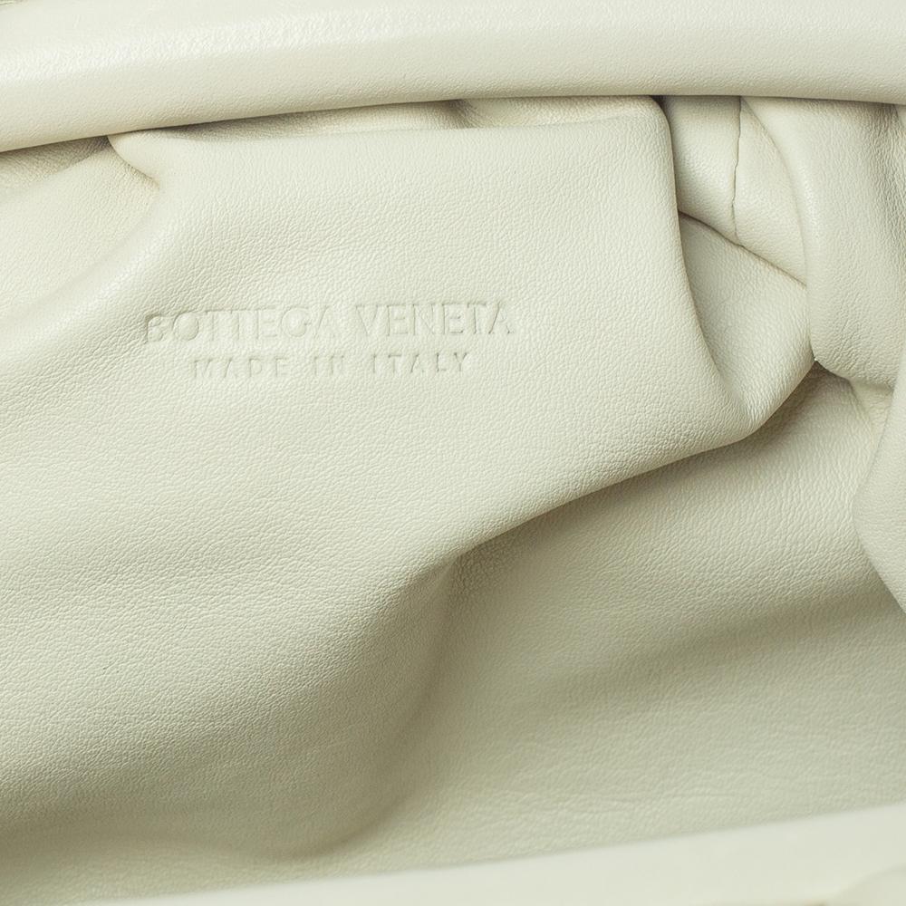 Women's Bottega Veneta Ivory Leather Mini Pouch Bag