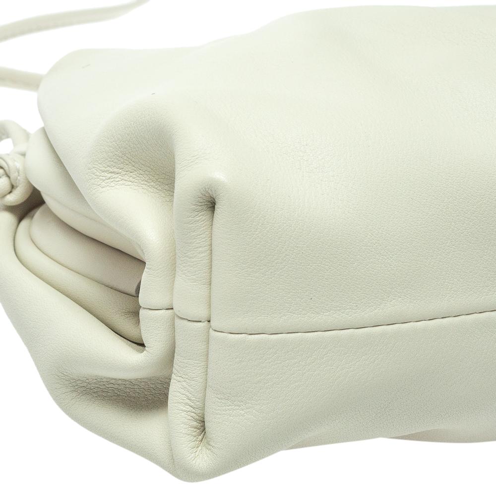 Bottega Veneta Ivory Leather Mini Pouch Bag 1