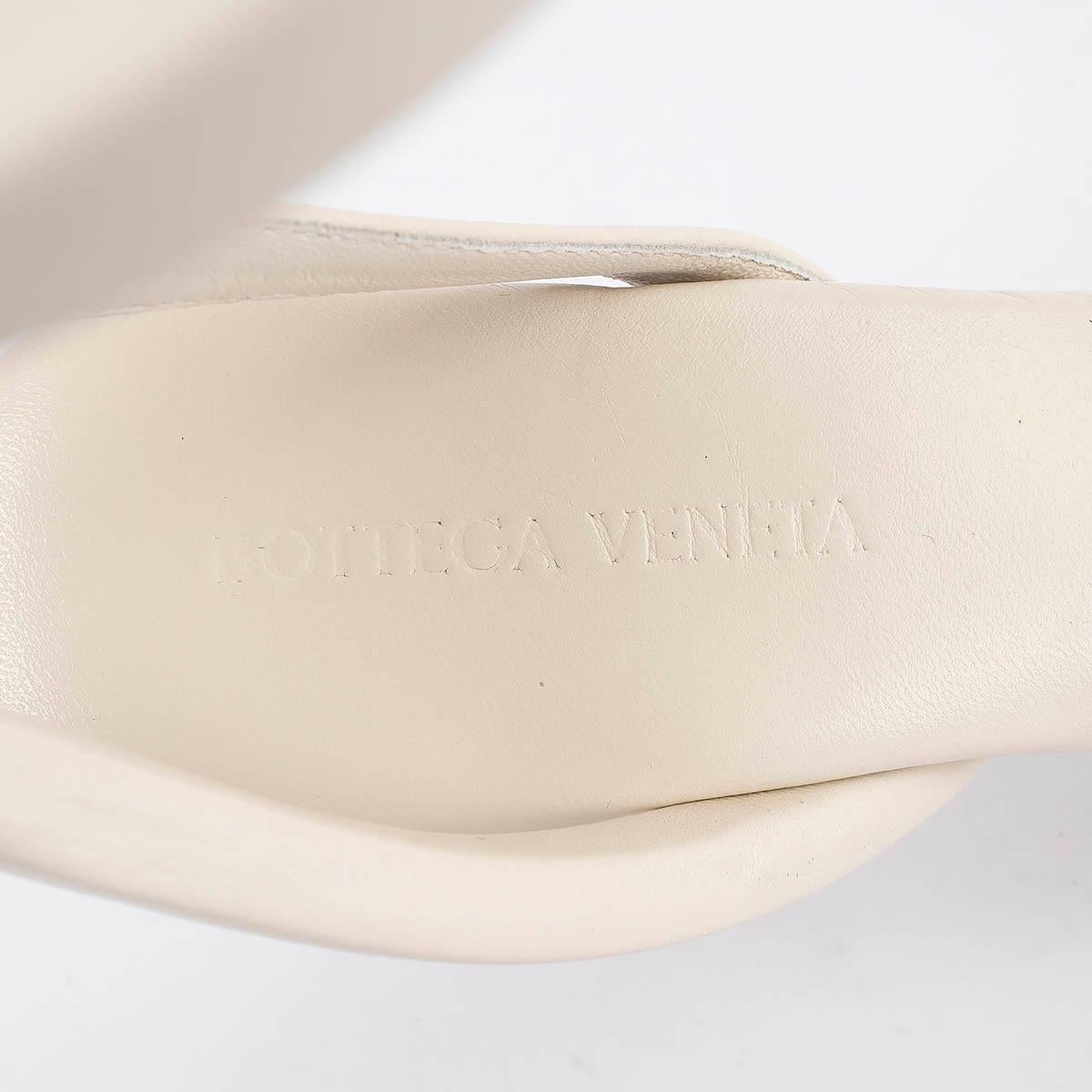 BOTTEGA VENETA ivory leather SPIRAL Ankle Strap Sandals Shoes 36 For Sale 4
