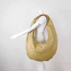 Bottega Veneta Jodie Maxi Lambskin Leather Beige Oats 70cm