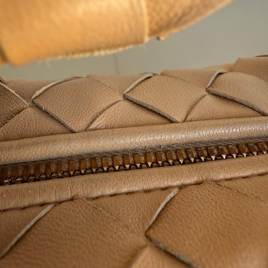 Bottega Veneta Jodie Mini Almond Beige Lambskin Leather Clutch Bag 10